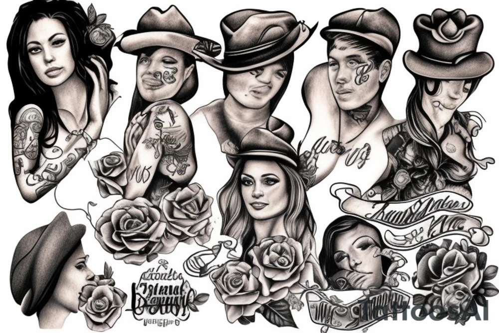 Broke back girl tattoo idea