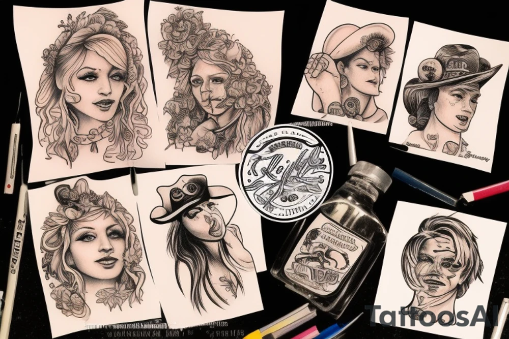 Broke back girl tattoo idea