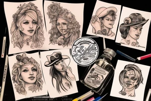 Broke back girl tattoo idea