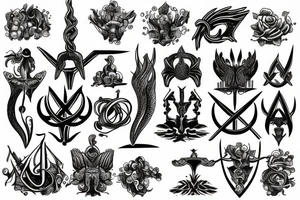 Poseidons trident tattoo idea