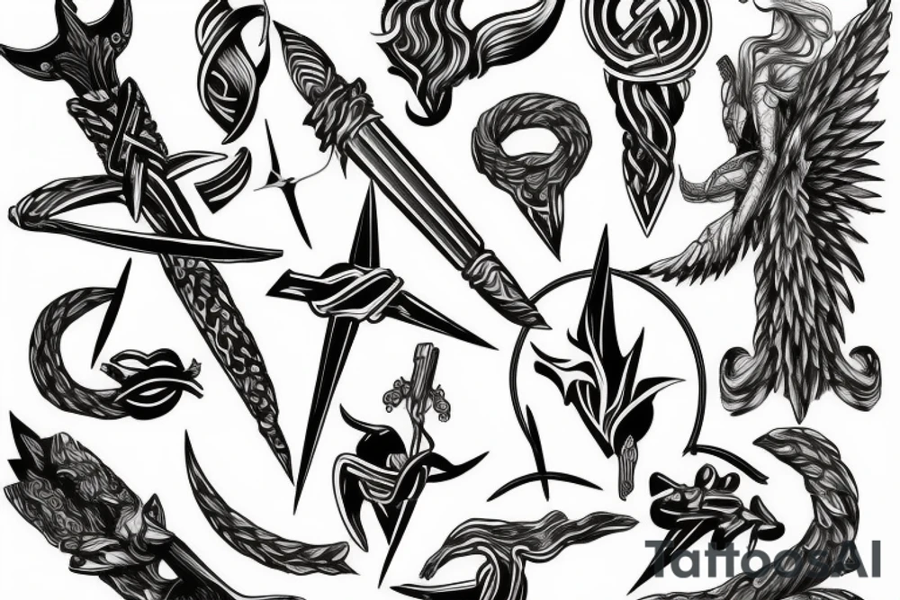 Poseidons trident tattoo idea