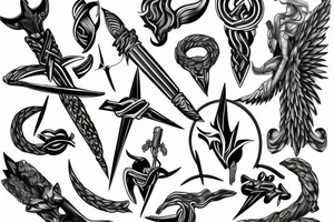 Poseidons trident tattoo idea