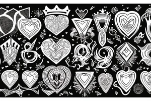 Masculine Heart with crown tattoo idea