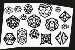Hexagons with that make someting chemical lookalike and cyberware tattoo idea