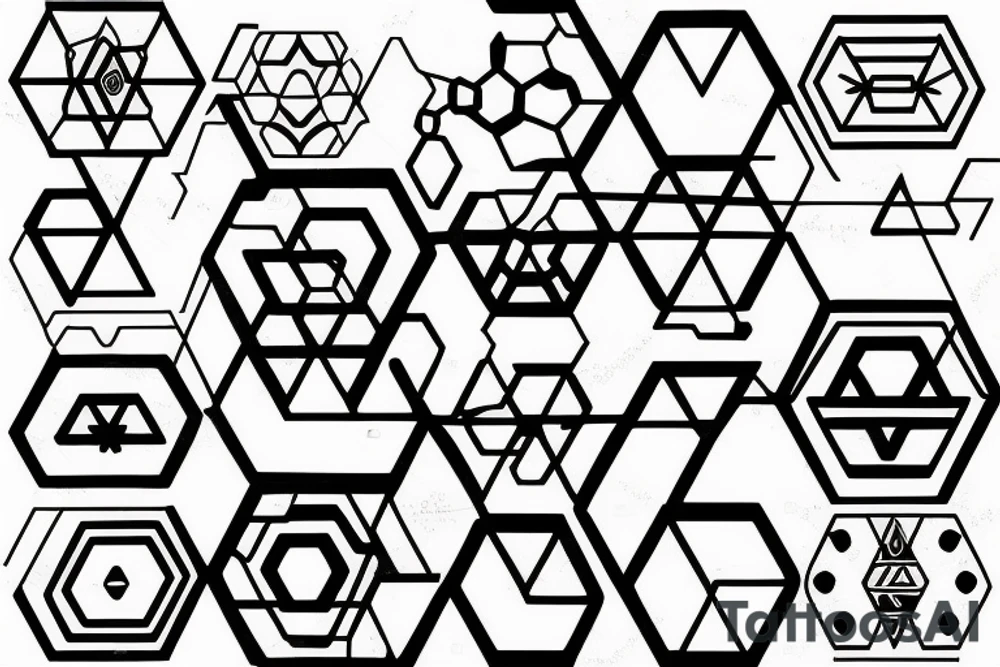 Hexagons with that make tattoo idea