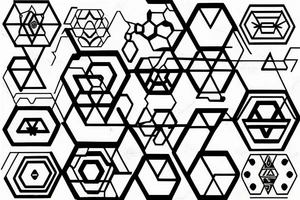 Hexagons with that make tattoo idea