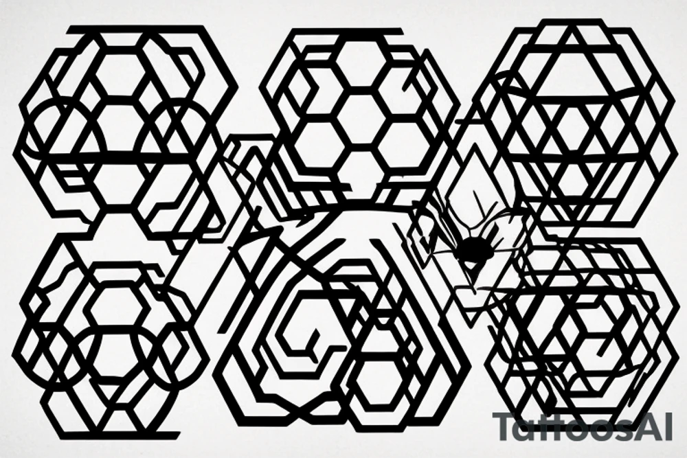 Hexagons with that make tattoo idea