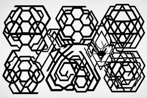 Hexagons with that make tattoo idea