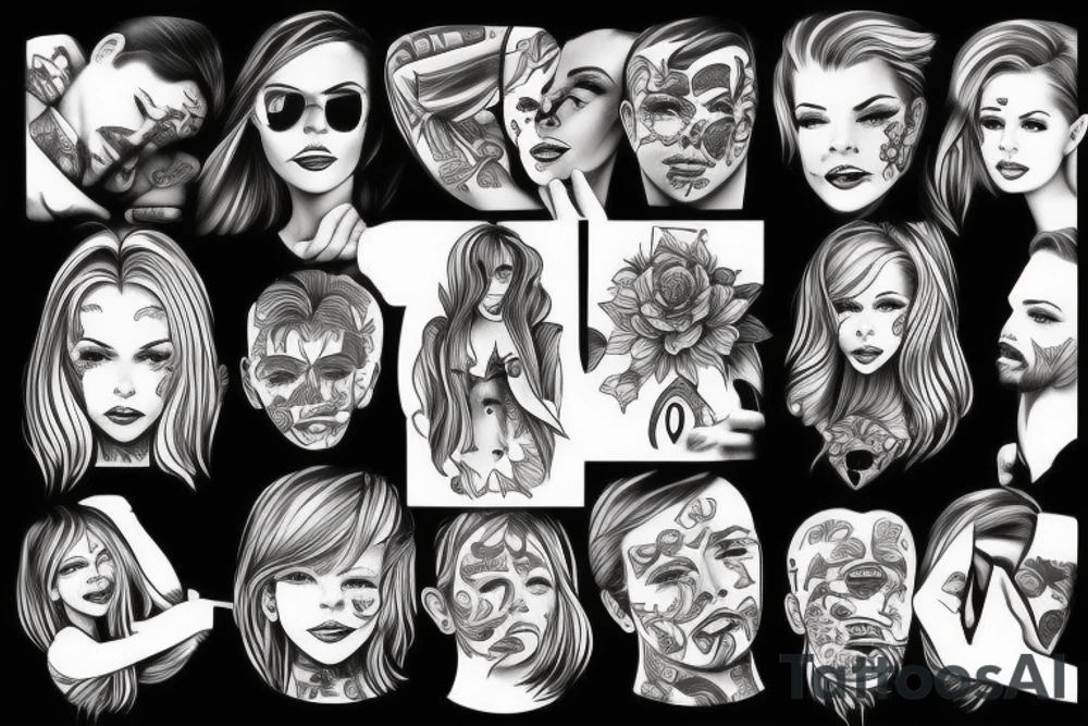 A man holding a girl tattoo idea