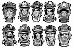 paramedic and fire fighter tattoo idea