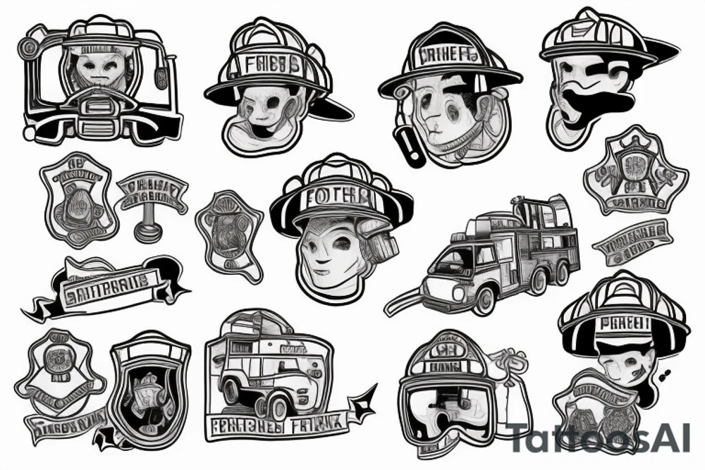 paramedic and fire fighter tattoo idea