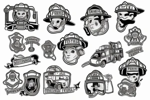 paramedic and fire fighter tattoo idea