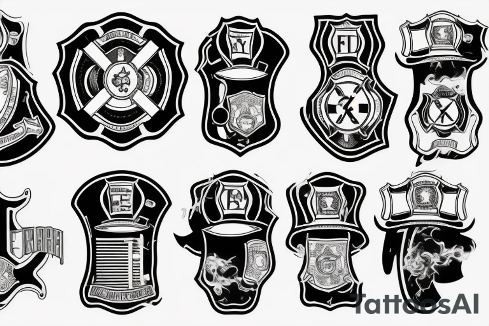 paramedic and fire fighter tattoo idea