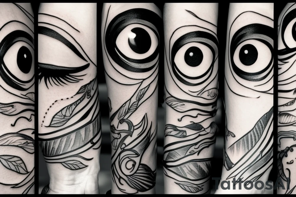 Eye and lighti g tattoo idea