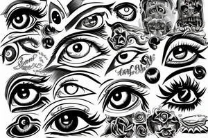 Eye with lighting around tattoo idea