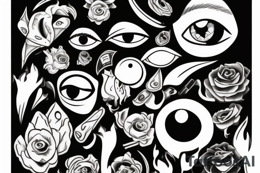 Eye lighti g tattoo idea