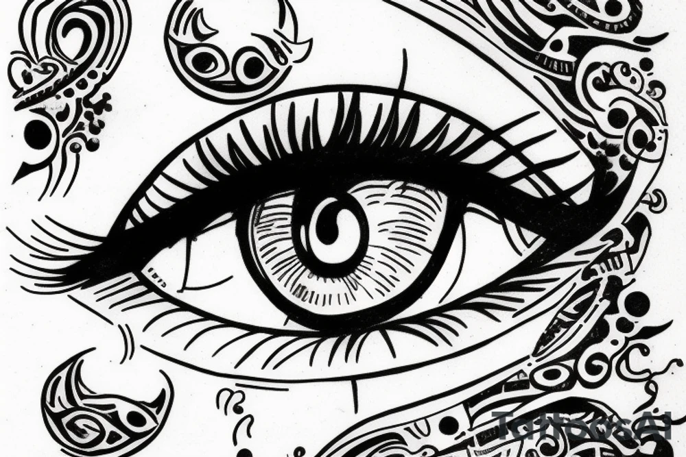 Eye lighti g tattoo idea