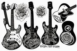 guitar tattoo idea