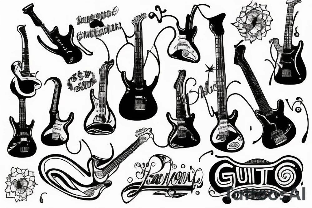 guitar tattoo idea