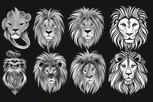 An aggressive lion tattoo idea