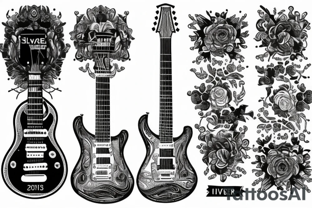 prs silversky guitar tattoo idea