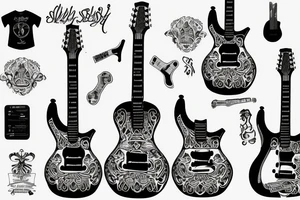 prs silversky guitar tattoo idea