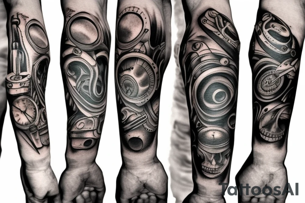 Mechanic hand tattoo idea