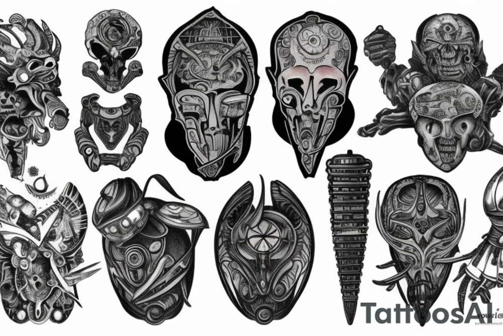 Ufo warrior tattoo idea