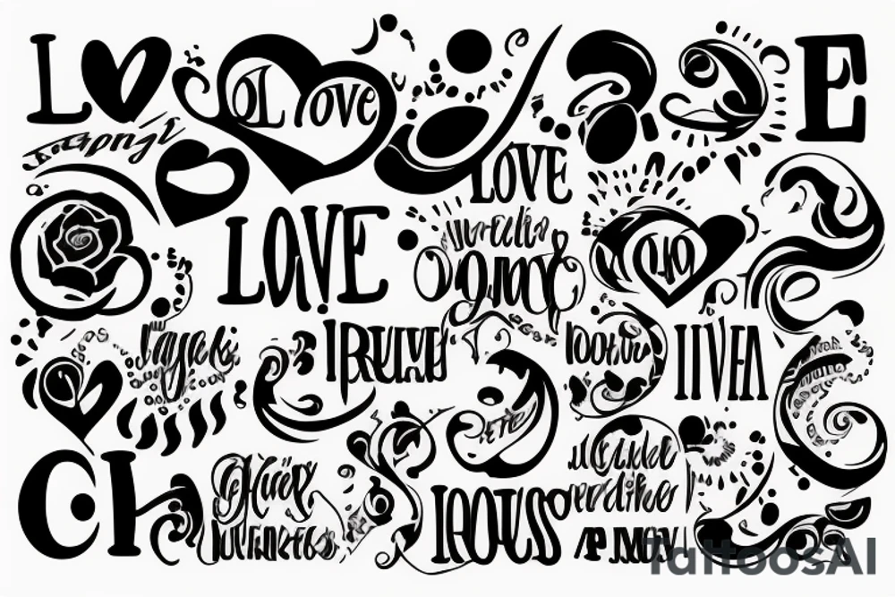 Love word tattoo idea