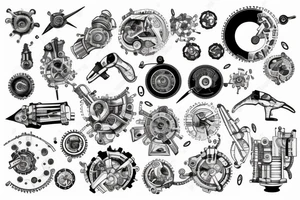 Tattoo for man who is a mechanical engineer tattoo idea