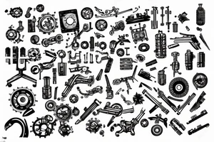 Tattoo for man who is a mechanical engineer tattoo idea