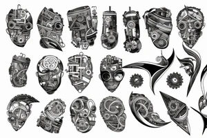 Tattoo for man who is a mechanical engineer tattoo idea