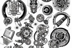 Tattoo for man who is a mechanical engineer tattoo idea