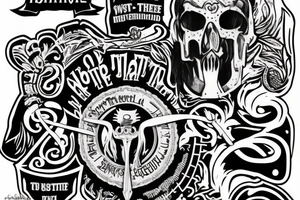 Knife with the quote morituri te salutant tattoo idea