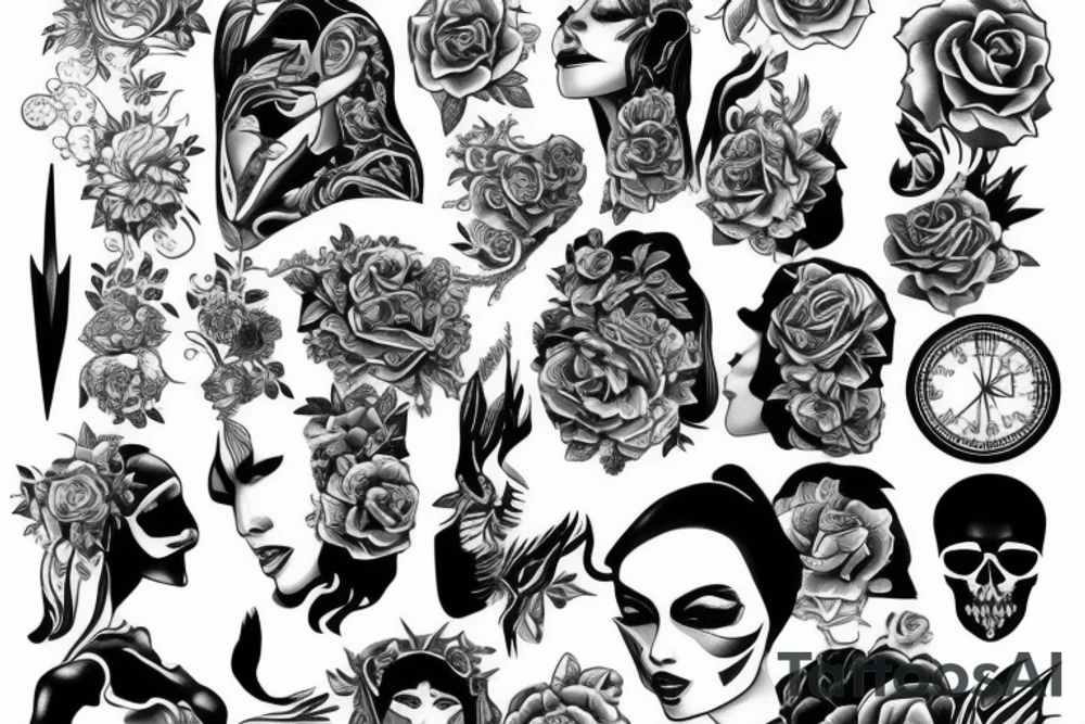 2020 with cut lines tattoo idea