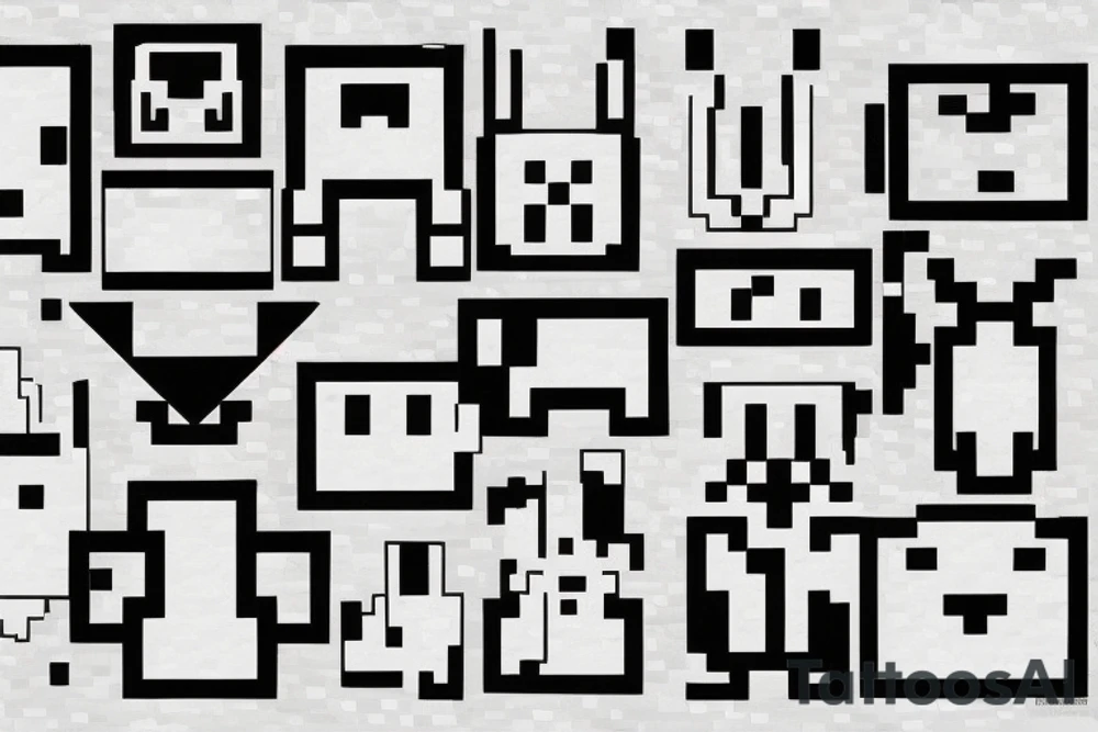 minecraft acid tattoo idea