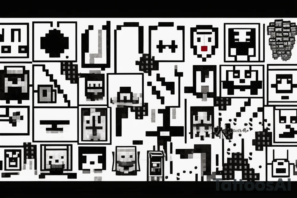minecraft acid tattoo idea