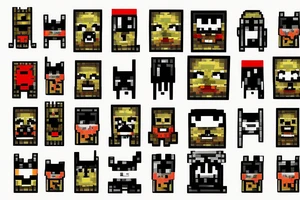 acid pixel minecraft tattoo idea