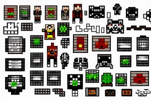 acid pixel minecraft tattoo idea