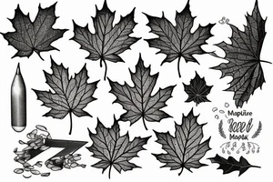 maple seed in a book tattoo idea