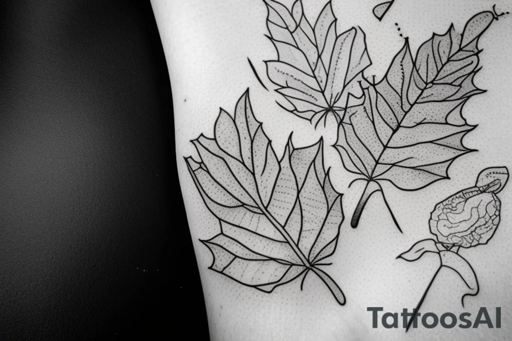 maple seed in a book tattoo idea