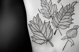 maple seed in a book tattoo idea