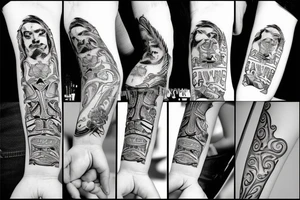 cowboy with guitar tattoo idea