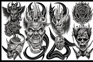 God vs Satan tattoo idea