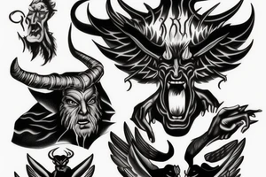 God vs Satan tattoo idea