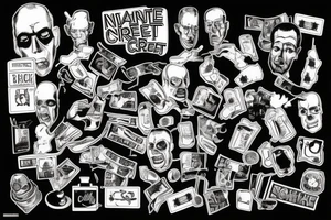 Insane night in crack street after hard drinking and bank robbery tattoo idea