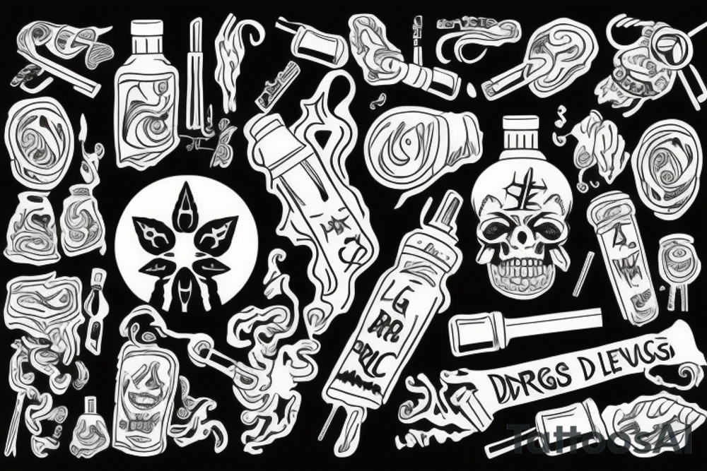 Drugs are the key to understand spirit world tattoo idea