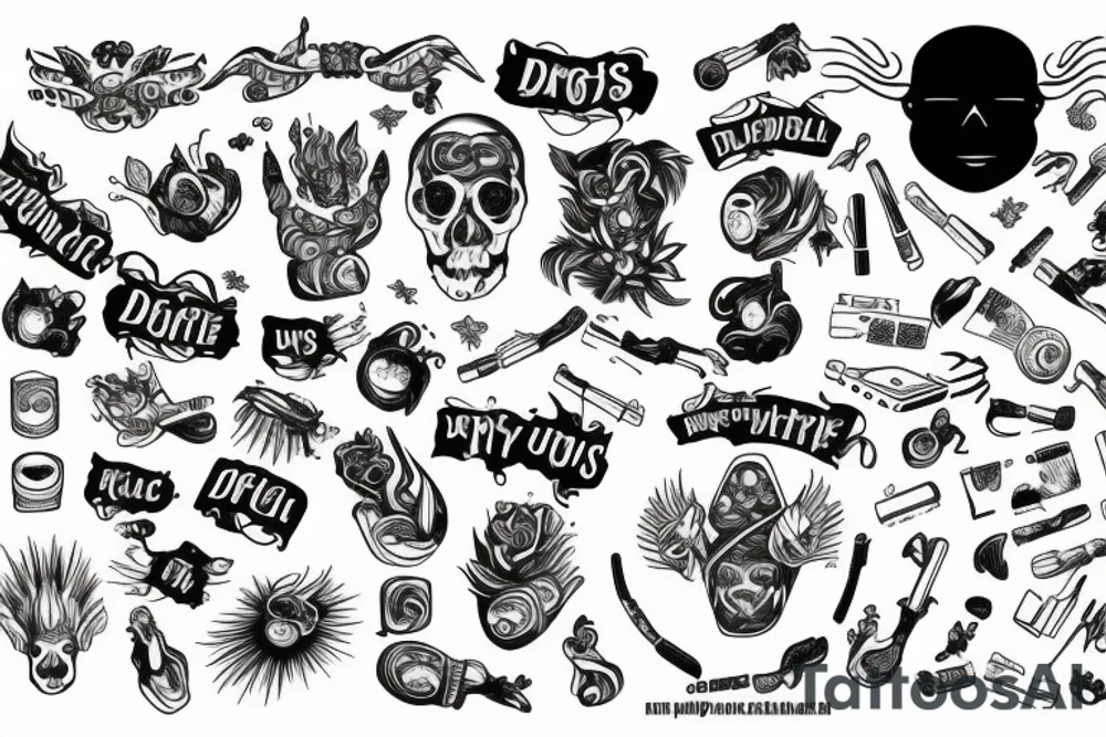 Drugs are the key to understand spirit world tattoo idea