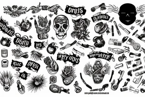 Drugs are the key to understand spirit world tattoo idea