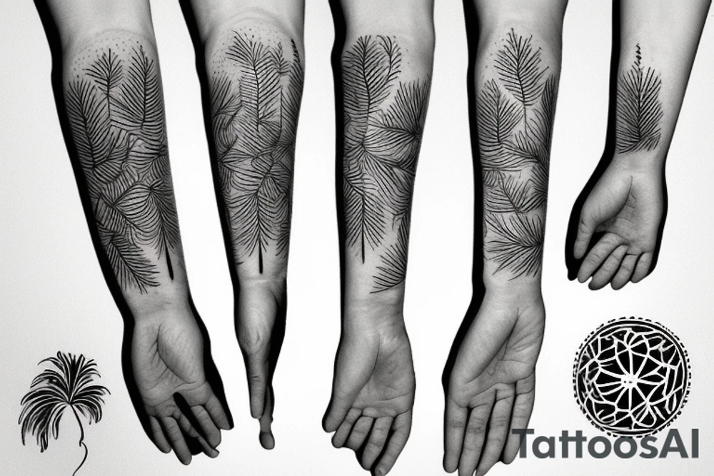 Pine tree tattoo idea